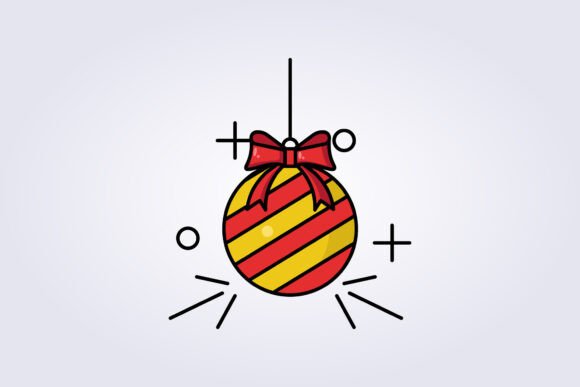 Christmas Ball Icon Vector Illustration