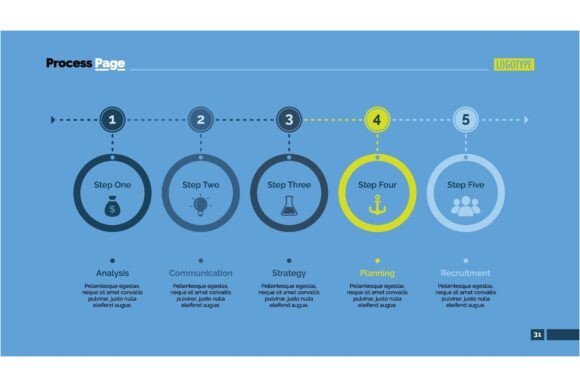 Five Step Process Chart Slide Template E: A Smarter Way to Structure Your Story