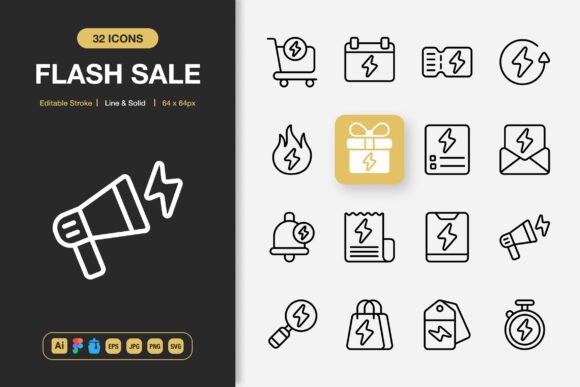 Flash Sale Icons – The Power of Minimalist Icon Design for Modern Projects