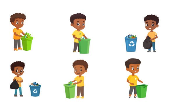 Kid Throwing Garbage in the Trash Bin: A Visual Tool for Everyday Learning and Creative Projects
