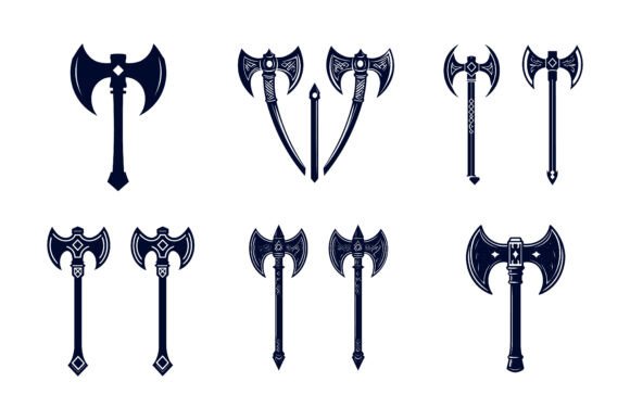 Professional Axe Illustrations for Versatile Design Projects