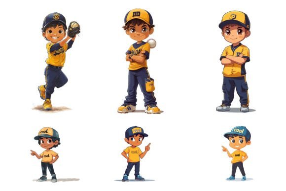 Small Boy with a Hat: A Playful Illustration Asset