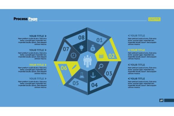 Unveiling the Eight Octagon Parts Process Chart Slide for Business Growth